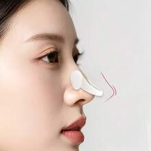 2 PIEZAS/Entrenador de Elevación del Puente Nasal para Dormir - Entrenador Facial del Puente Nasal - Herramienta de Entrenamiento Nasal - Mejorar el Puente Nasal - Elástico; Adecuado para Varias Formas de Nariz - Unisex - Antideslizante - Uso Día y Noche - Relajado; Entrenador Facial para Principiantes - Regalo - Blanco - View 8