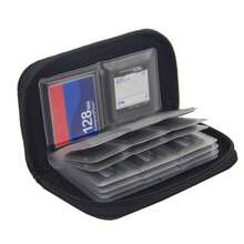 1 pieza Estuche portátil de almacenamiento de tarjetas de memoria, organizador con cremallera para tarjetas SD/TF, protector de tarjetas de memoria de cámara resistente a arañazos y al agua, opciones multicolor - Multicolor - Ver 7