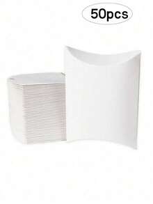 50/10pcs Solid Color Pillow Box, Kraft Paper Gift Packaging Box, Suitable For Wedding, Bridal Shower, Anniversary, Birthday, Holiday Party Favors And Decoration - Multicolor - View 12