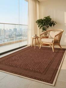1 pieza Alfombra de área rectangular de arte clásico de Oriente Medio con diseño geométrico de rombos marroquíes - Suave de cachemira sintética lavable a máquina, adecuada para sala de estar, dormitorio, entrada, baño, pasillo, patio, cocina, interior y exterior, tapete de piso de gran tamaño para todas las estaciones, decoración del hogar - Multicolor - Ver 2
