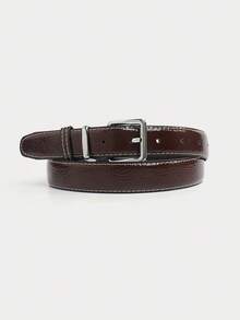 1pc Unisex Shiny Pattern PU Leather Belt, Minimalist Decorative Belt For Dress Pants And Commuting - A - View 8