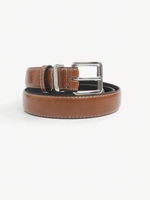 1pc Unisex Shiny Pattern PU Leather Belt, Minimalist Decorative Belt For Dress Pants And Commuting - A - View 20