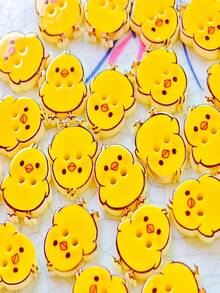 12/24 buah Kancing Resin Anak Ayam Kuning Lucu, Aksesori Buatan Tangan Kreatif, Kancing Dekoratif - Mengatur - View 2