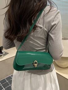 Bolso de hombro minimalista diario para mujer - Verde - Ver 4