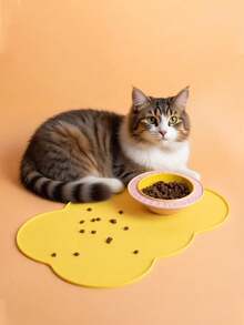 1/2pcs Pet Silicone Feeding Mat, Indoor Pet Mat, Cat Food Mat, Non-Slip Waterproof Leak-Proof Feeding Mat, Easy To Clean, Suitable For Small To Medium Pets, Home, Travel, Cat Supplies, Home Decor, Kitchen Accessories - Multicolor - View 4