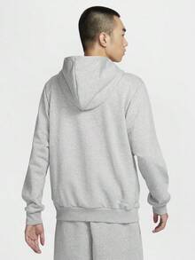 Nike 男款 AS M NK DF SI FZ HD 針織拉鍊連帽運動外套 FZ0223-063 - 黑色 - 查看 2