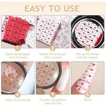 Estampador de uas de silicona, herramienta desmontable 2 en 1 con raspador para esmalte en gel y manicura francesa, suministros para salones de manicura. - inicial - Ver 7