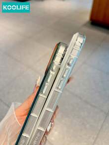 KOOLIFE PC 黑色手機殼搭配橘色飾邊，磁吸附功能，對比色相機環字母印花設計，PC + TPU 防震保護殼，酷簡約都市時尚風，兼容 MagSafe 充電，適用於 Apple 17/17 Pro/17 Pro Max/17 Air/16/15/14/13 - 磨砂橙色拼卡色 - 查看 6