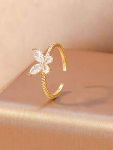 1pc/2pcs Set Shiny Gold Toe Ring Set - Butterfly Design, Delicate Adjustable, Suitable For Women's Summer Beach Wear - Butterfly - View 6