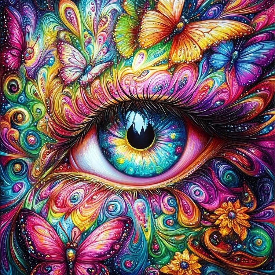 1件鑽石畫套裝,圓鑽珠DIY全鑽藝術手工,適合居家牆面裝飾禮物 - 圓鑽 - 查看 1