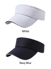 1pc Women's Sun Hat, Tennis Golf Sun Hat, Solid Color Summer Hat With UV Protection And Breathable Mesh, Adjustable Lightweight Ponytail Friendly Design, Suitable For Outdoor Sports, Multiple Colors Available - Multicolor - View 24
