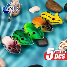ANFS 5pcs Soft Fishing Lure, Frog Lure, Surface Fishing Bait, Cool Fishing Gift For Fishing Enthusiasts - Multicolor - View 6