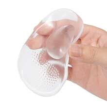 4 pares (almohadilla para antepié + almohadilla para talón) combinación, 2 en 1 unisex transparente antideslizante con masaje y absorción de impactos, almohadilla autoadhesiva para antepié, almohadilla autoadhesiva para talón de media talla con masaje granular invisible y cómoda - transparente - Ver 7