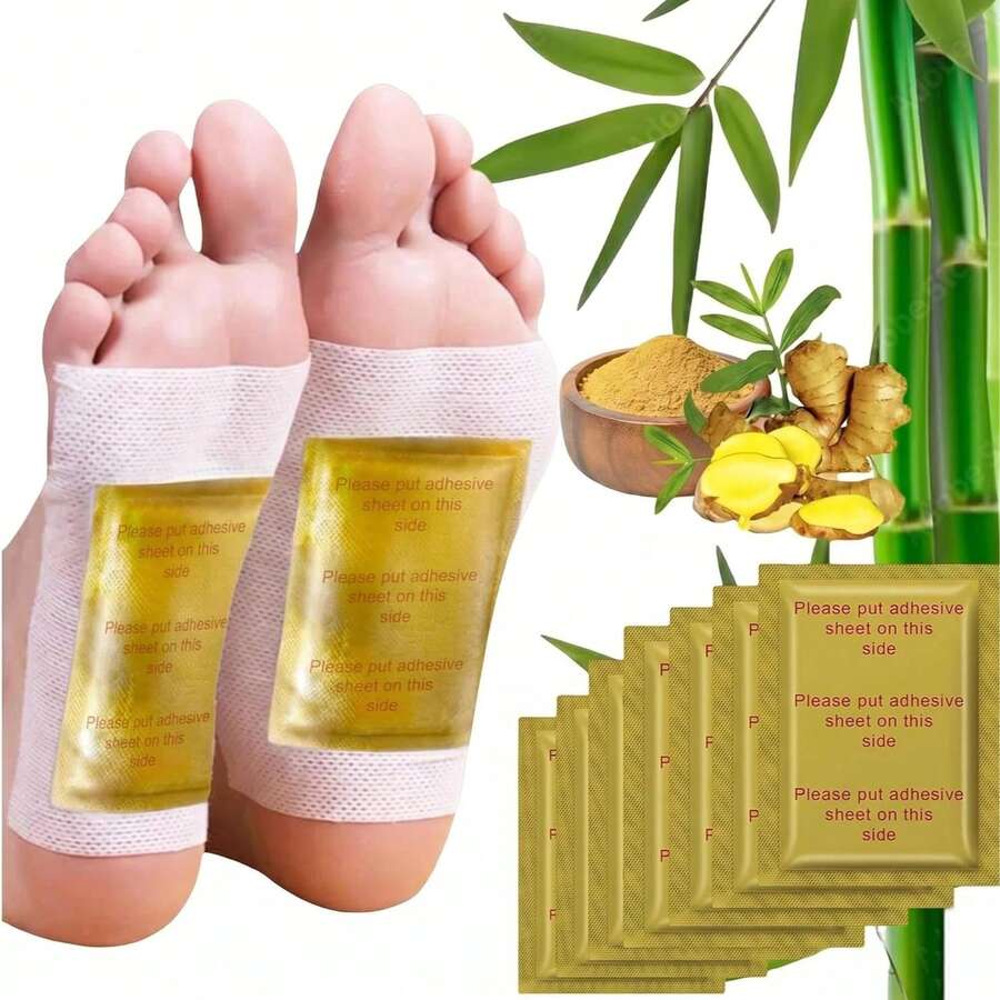 100pcs Natural Mugwort Foot Patches Deep Cleansing Foot Care - Two-piece set - View 1
