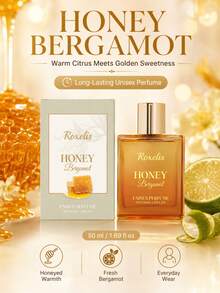 50ml Honey Bergamot Unisex Perfume, Gentle Natural Fresh Scent, Charming Daily Portable Long-Lasting Fragrance For Women - Multi Scents - View 1