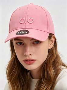 ALO 2026 New Letter Baseball Cap, Adjustable Dad Hat, Breathable Sun Protection, Outdoor Sports, Multi-Color Fashion Hat Breathable Baseball Cap, Sun - 粉色 - 查看 6