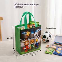 FIFA FIFA 2026 USA Canada Mexico World Cup Mascot Waterproof Non-Woven Tote Bag, Sports Fan Gift Bag, 4 Theme Color Options Party Favor Bag, Football Merchandise Storage Packaging Bag, Game Watching Souvenir Gift Wrap Bag - Multicolor - View 3