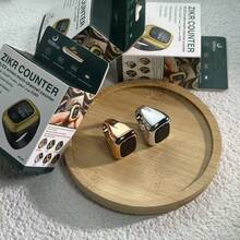 Smart Ring Counter Multi-Channel Charging Electronic Digital Display Ring Counter Metal Luxury Shell Time & Date Display Silent Vibration Reminder Rechargeable Long Battery Life Multi-Color Gold Silver Black Versatile Business Accessory Suitable For Muslim Prayer Recitation Counting, Spiritual Practice Tracking, Daily Portable Precise Counting - Multicolor - View 5