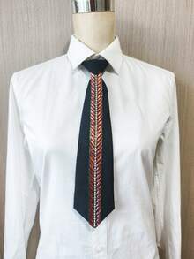 1pc Handmade Men's & Women's Faux Wheat Ear Shiny Tie, Matches Shirt And Pleated Skirt, Suitable For Daily Wear, Party, Etc., Fits Styles Like Exquisite, Elegant, Sweet, Street Punk - Multicolor - View 9