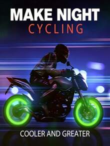 Car Glow-In-The-Dark Valve Caps - Neon Green Tire Decoration, Non-Slip Grip, Suitable For Cars, Motorcycles, Bicycles - Night Riding Safety Accessory, Enhanced Visibility And Style, Motorcycle Personalization, Eye-Catching Design, Durable Construction, Bicycle Commuters - A - View 4