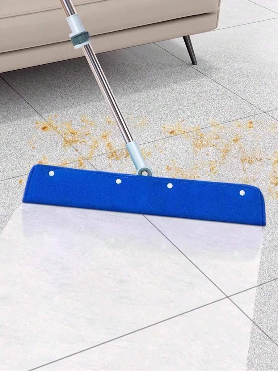 Magic Broom Replacement Pad, Broom Cloth, Household Dusting Replacement Cloth, Squeegee Pad, Coral Fleece Cleaning Cloth, Absorbent Cleaning Rag, Dry And Wet Dual Use, Reusable Broom Mop Cloth, Suitable For Living Room, Bedroom, Kitchen, Glass, Floor And Other Home Cleaning, Essential For Home Cleaning - Multicolor - View 1