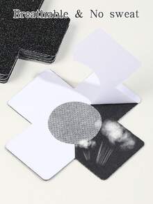 2/10pcs Glitter Cross Nipple Covers Black Sequin Breast Stickers Sexy Anti-Exposure Invisible Breast Pads Party Dance Disposable Breast Decoration Stickers Hot Girl Outerwear Innerwear Breathable Skin-Friendly Non-Damaging Seamless Clothing Accessories, Pasties Nipple Covers Cute, Rave Accessories - Multicolor - View 2