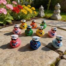 10/20/30Pcs Mini Resin Ducks Cruise Ducks With Fashion Glasses Sailing Miniature Figurines Tiny Resin Figures For Micro Landscape Garden Decor(Random Color) - Multicolor - View 3