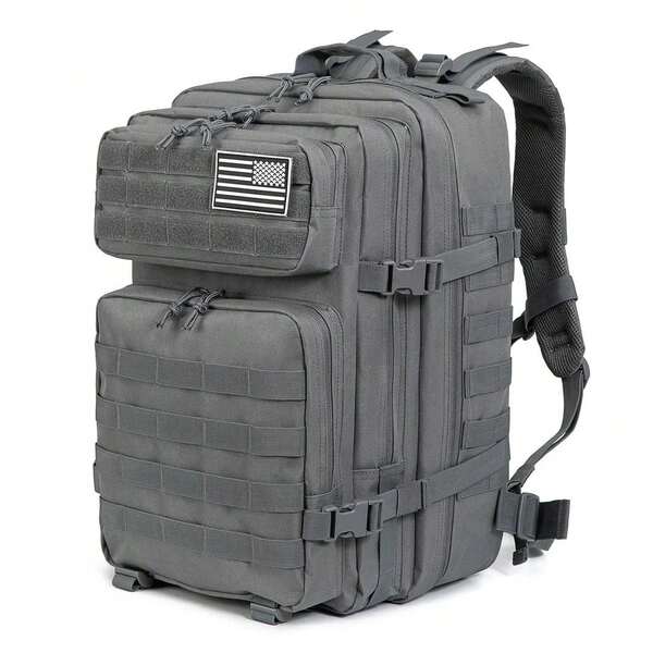 Mochila tática HAMGOO 45L com sistema Molle, grande capacidade, militar, à prova d'água para emergências, caminhadas e acampamentos - Mochila para atividades ao ar livre