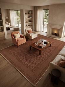 1 pieza Alfombra de área rectangular de arte clásico de Oriente Medio con diseño geométrico de rombos marroquíes - Suave de cachemira sintética lavable a máquina, adecuada para sala de estar, dormitorio, entrada, baño, pasillo, patio, cocina, interior y exterior, tapete de piso de gran tamaño para todas las estaciones, decoración del hogar - Multicolor - Ver 7