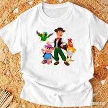 [Women Disney Summer Tops]La Granja De Zenon Let'S Sign In The Farm Birthday T-Shirt - White - View 1