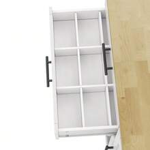 Mobile Kitchen Island With Foldable Work Surface, Kitchen Trolley, 5 Wheels, Multiple Storage Solutions, Spice Rack, Cutlery Drawer, 120 X 45 (70) X 90 Cm - White - View 11