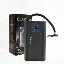 Portable digital tire air pump - 12V air compressor with LED display and automatic shutdown function, perfect for travel use. - Negro - Ver 7