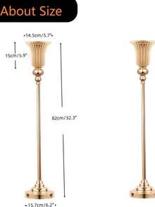 4pcs Metal Floral Decoration Stand, Metal Wedding Centerpiece Decoration Rack, High Table Decoration Vase, Suitable For Wedding Reception Centerpiece, Event Party, Hotel Home Decor (32 Inch, Gold) - 80cm/31.4inch - View 5