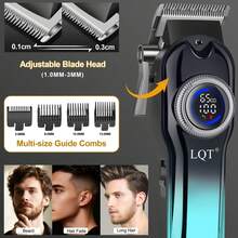 LQT 5pcs/4pcs/3pcs/1pc Multi-Function Hair Clipper Set - Men's Hair Clipper, Beard Trimmer, Nose Hair Trimmer And Razor, Cordless Use, USB-C Charging, Suitable For Home, Salon And Travel, Perfect Men's Gift For Father's Day Or Christmas - View 7