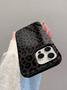 時尚 2 合 1 手機殼，亮黑色豹紋圖案，全包覆硬殼設計，適用於 iPhone 18 Pro Max、17 Pro、17e、16e、15、14、13、12、11、XR、XS Max、8 和 7，男女皆宜的高端時尚趣味手機殼，適合送給朋友、家人與愛人的節日禮物，絕佳禮品選擇 - 彩色 - 查看 4