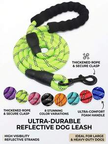PETSIN Pet Supplies, Pet Leash, Nylon Reflective Round Rope,Large And Medium-Sized Explosion-Proof Punching Dog Rope, Dog Walking Chain - Multicolor - View 2