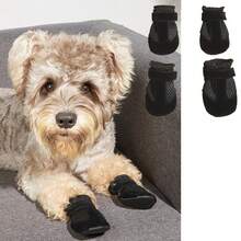 Comfortable Dog Shoes Mesh Breathable Soft Sole Anti-Slip Foot Protection Socks Easy To Clean Protective Ankle Boots For Indoor Use - Black - View 7