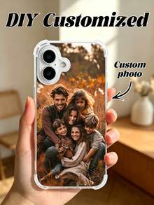 1pc Customized Liquid Silicone Phone Case Compatible With IPhone 15 Pro Max/17 Pro/17 Air, And Other Models,International Version, Not The Domestic Version - Clear - View 2