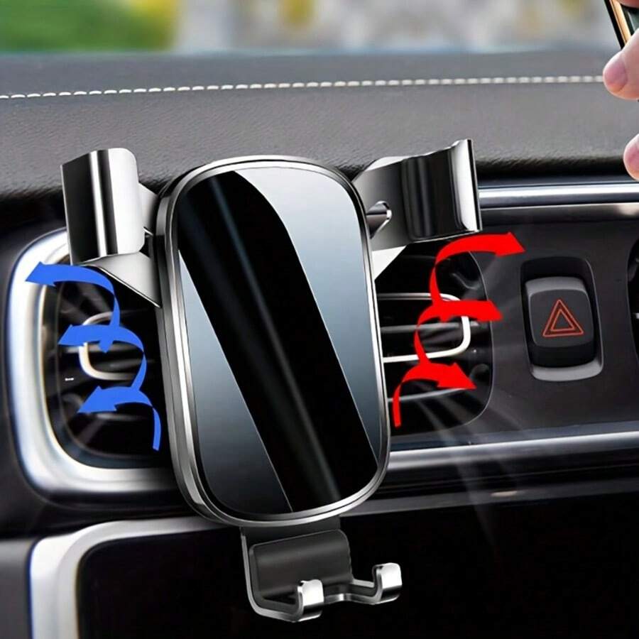 汽車出風口掛鉤式手機支架,風扇葉片式出風口手機導航支架 - AA - 查看 1