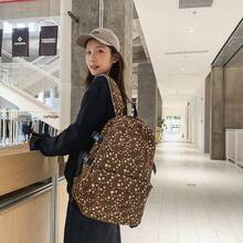 Spacious Leisure Backpack For Women And Men Made Of Durable Nylon Material, Perfect For School, University, Trips, And Daily Use. - Black - View 2