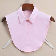 1pc Premium Detachable Fake Collar Inner Lining, Women's Knitted Polyester Layered Half Shirt Collar, Elegant Versatile Neck Accessory, Multiple Colors, Machine Washable, Suitable For Workplace Daily Commute Outfits - Multiple Styles - View 4