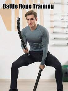 Entrenador de brazos inalámbrico, cuerda de batalla para entrenamiento de fuerza, accesorio de fitness para el hogar, cuerda de fitness inalámbrica unisex, adecuada para construcción muscular, pérdida de peso, entrenamiento de fuerza, gimnasio, hogar y viajes - Multicolor - Ver 5