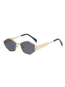 Customized Fashion Glasses For Women, Personalized With Name, Text, Blessing, Etc. Two Different Frame Styles, Popular Fashion Glasses Suitable For Matching Outfits, Travel, Cycling, Driving, Unisex Design, Customize Your Unique Glasses! - Gold - View 9