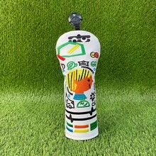 Cartoon Graffiti Golf Club Headcover, Personalized Versatile Niche Hand-Drawn Creative Design Golf Accessory - White - View 10