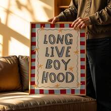 Retro Wall Arts Long Live Boy Hood Posters Long Live Boy Hood Canvas Prints Nostalgic Wall Decor Canvas Art Print For Living Room Bedroom Dorm Housewarming Gifts Birthday Gifts Anniversary Gifts Unfr - A - View 6
