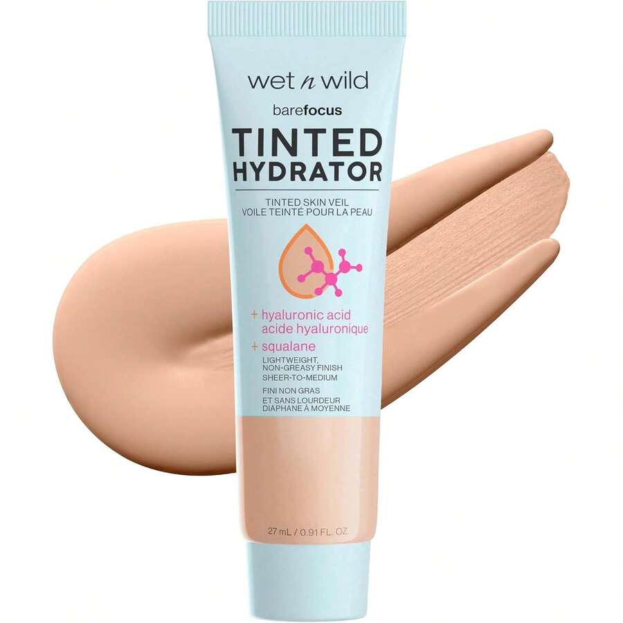 Wet n Wild Bare Focus Tinted Hydrator Tinted Skin Veil, Lightweight Buildable Coverage With Hyaluronic Acid & Vegan Squalane, Semi-Matte Finish, Cruelty-Free - Light Variant 7 - Light - 查看 1