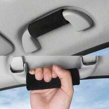 1Pc Universal Car Roof Grab Handle Cover, Soft Breathable Safety Hand Grip Protector, Anti-Slip Auto Interior Accessory, Multi-Color Options, Fits Most Vehicles - Multicolor - View 3