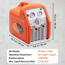 1 HP Refrigerant Recovery Machine - Portable Twin Cylinder AC Recovery Machine With High Pressure Protection 120V 60Hz HVAC Recovery Machine For Refrigeration - 1HP - View 7