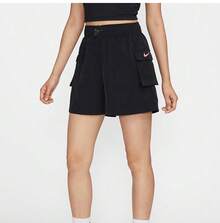 Nike 女款寬鬆休閒運動工裝短褲，秋季新款 HM4597-010 - 黑色 - 查看 1