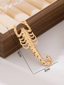 Personalized Fashion Geometric Snake & Scorpion Brooch Women's Jewelry Accessory For Vacation Party Gift - Gold - View 4